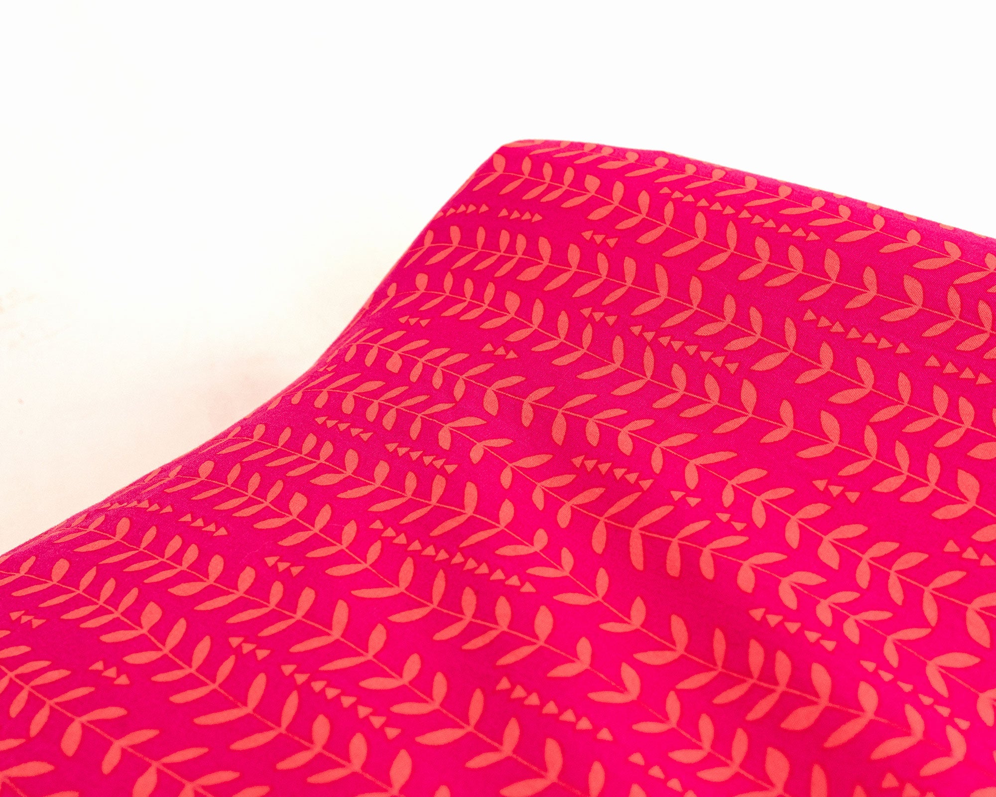 Dreamy Ferns - Changing Pad Cover - Marigold on Fuchsia - Olli+Lime